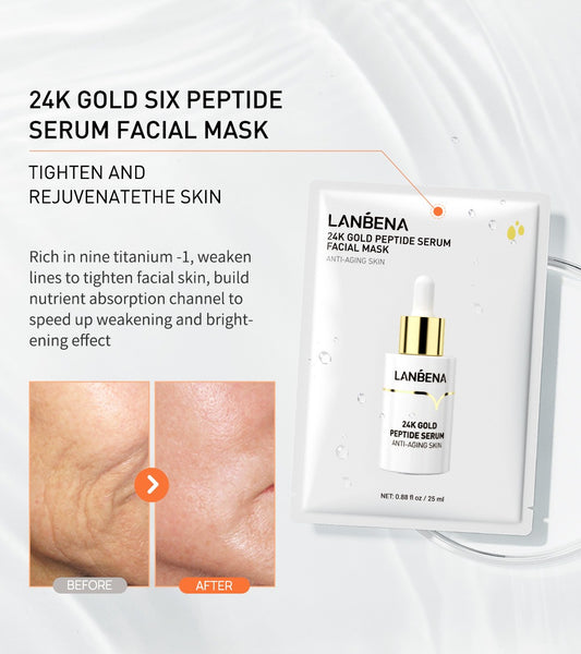 24K Gold Six Peptides Serum Face Mask 24k 六胜肽面膜 25ml