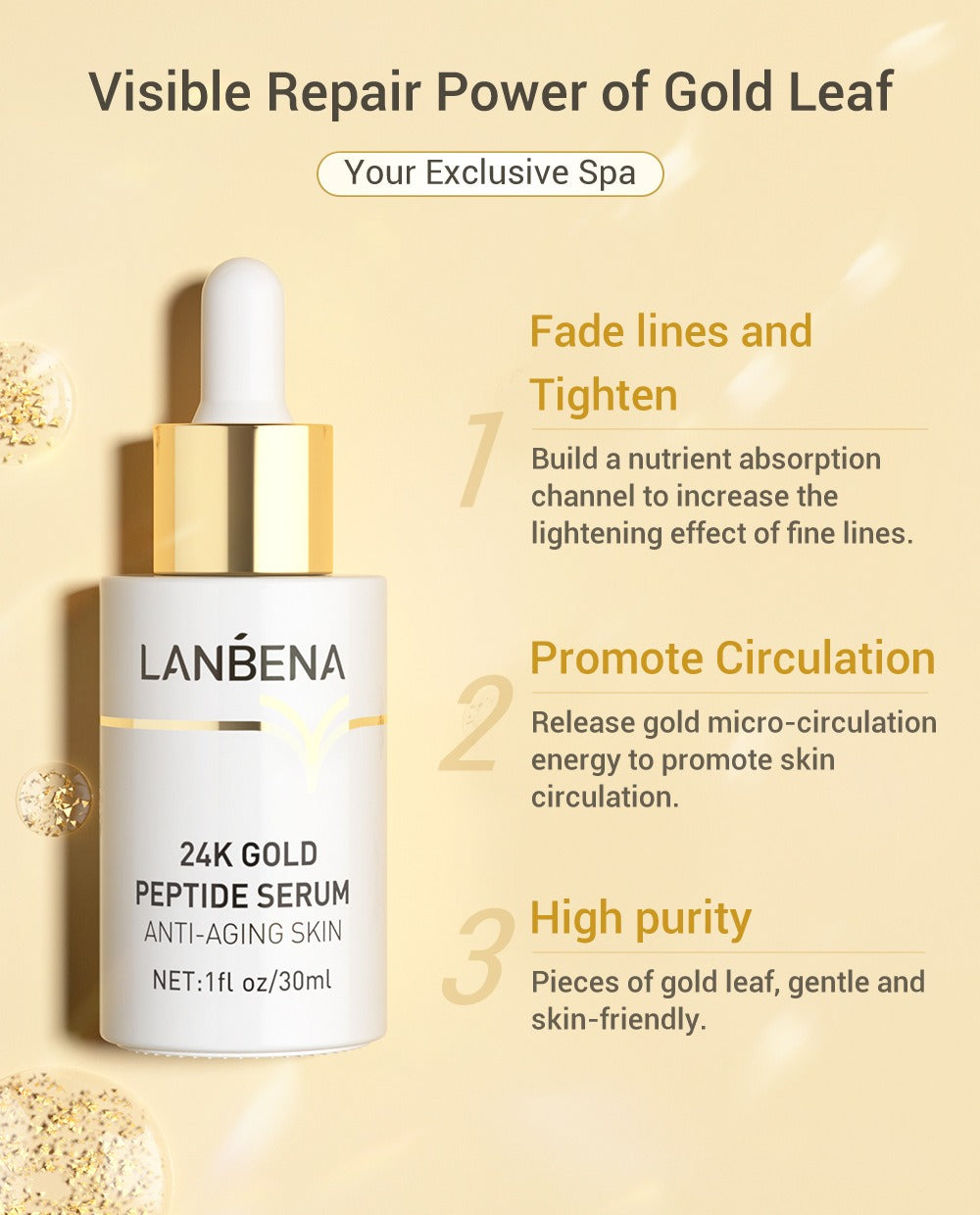 24k Gold Peptide Serum 24K多肽原液30ml