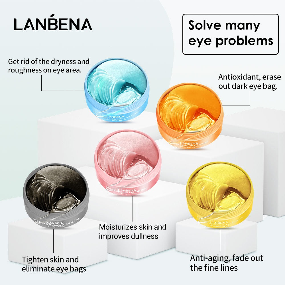 LANBENA Gold Black Pearl Hydra-gel Eye Patches 30 pairs 去眼袋珍珠啫喱眼膜 30對